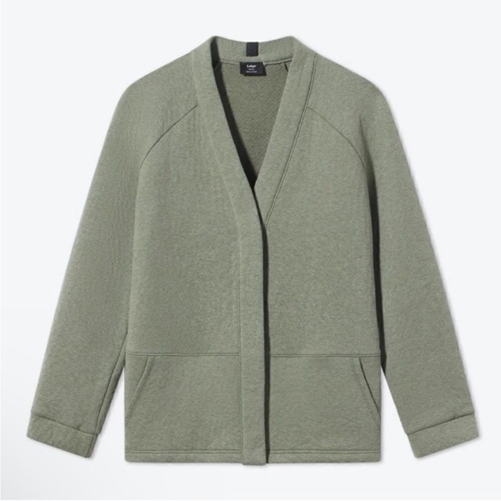 NEW Lunya Lahgo Restore Double Faced Cardigan Sweater Green XL